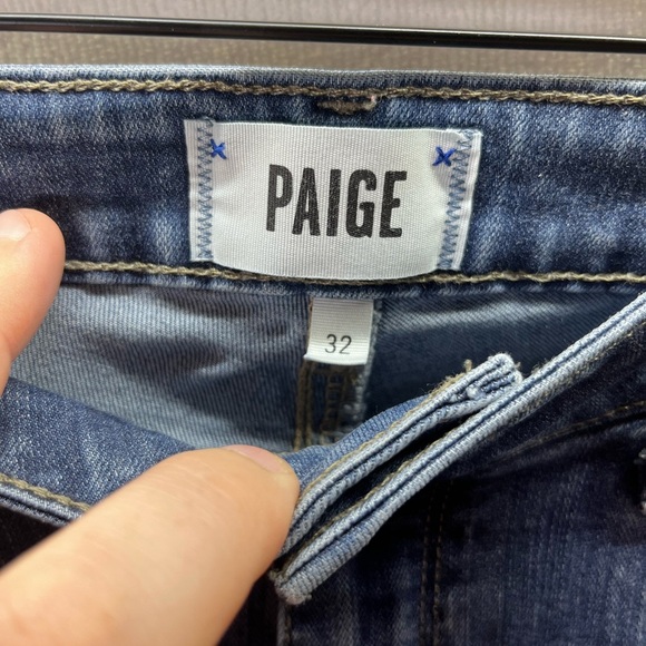 Paige Verdugo Ankle Skinny Jeans Womens 32 Plus Size Blue Denim Stretch 2153 - Picture 2 of 10